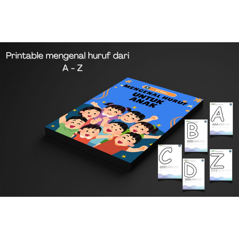 Highlight image for Printable / worksheet mengenal huruf untuk anak A-Z (Gratis)