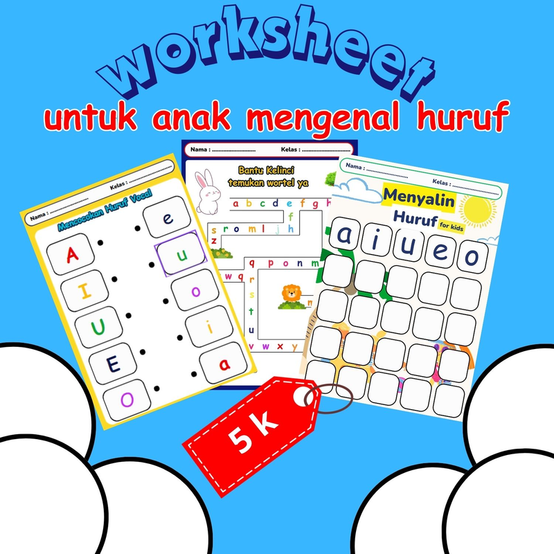 Highlight image for Worksheet mengenal huruf untuk anak