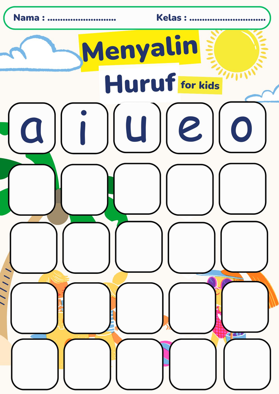 Highlight image for Worksheet mengenal huruf untuk anak