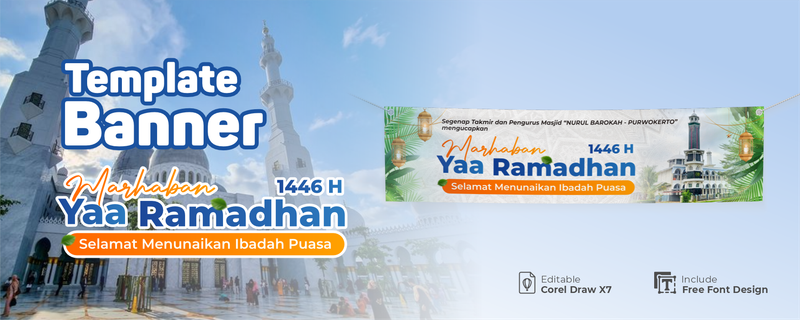 Highlight image 1 for (Editable) TEMPLATE BANNER RAMADHAN