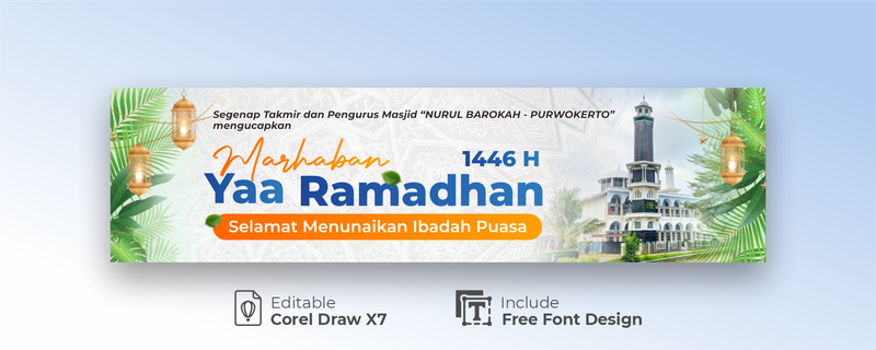Highlight image 2 for (Editable) TEMPLATE BANNER RAMADHAN