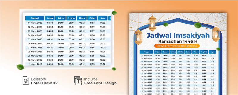 Highlight image for (Editable) TEMPLATE JADWAL IMSAKIYAH
