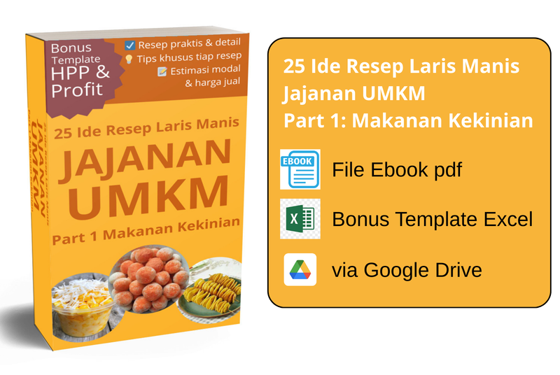 Highlight image 1 for Ebook 25 Ide Resep Laris Manis Jajanan UMKM part 1 Makanan Kekinian