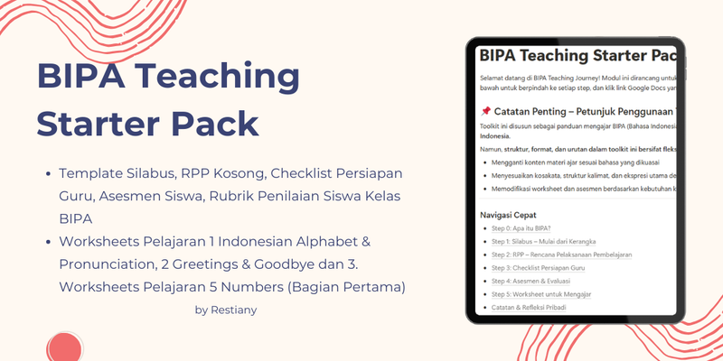 Highlight image for BIPA Teaching Starter Pack