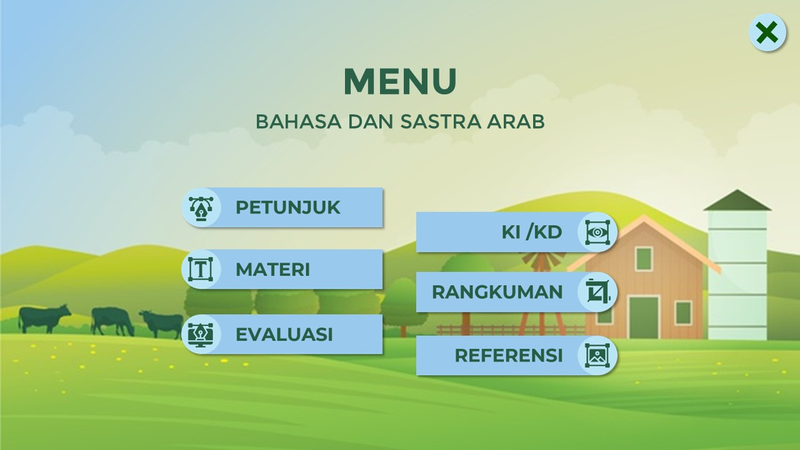 Highlight image 2 for 🎨 Template Media Pembelajaran Interaktif Bahasa dan Sastra Arab Indonesia Editable Powerpoint