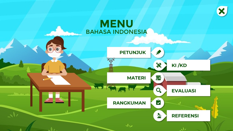 Highlight image 2 for 🎨 Template Media Pembelajaran Interaktif Bahasa Indonesia Editable Powerpoint