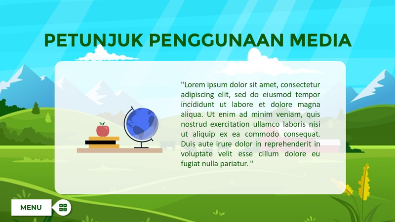Highlight image 3 for 🎨 Template Media Pembelajaran Interaktif Bahasa Indonesia Editable Powerpoint