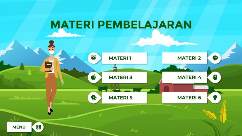 Highlight image 5 for 🎨 Template Media Pembelajaran Interaktif Bahasa Indonesia Editable Powerpoint