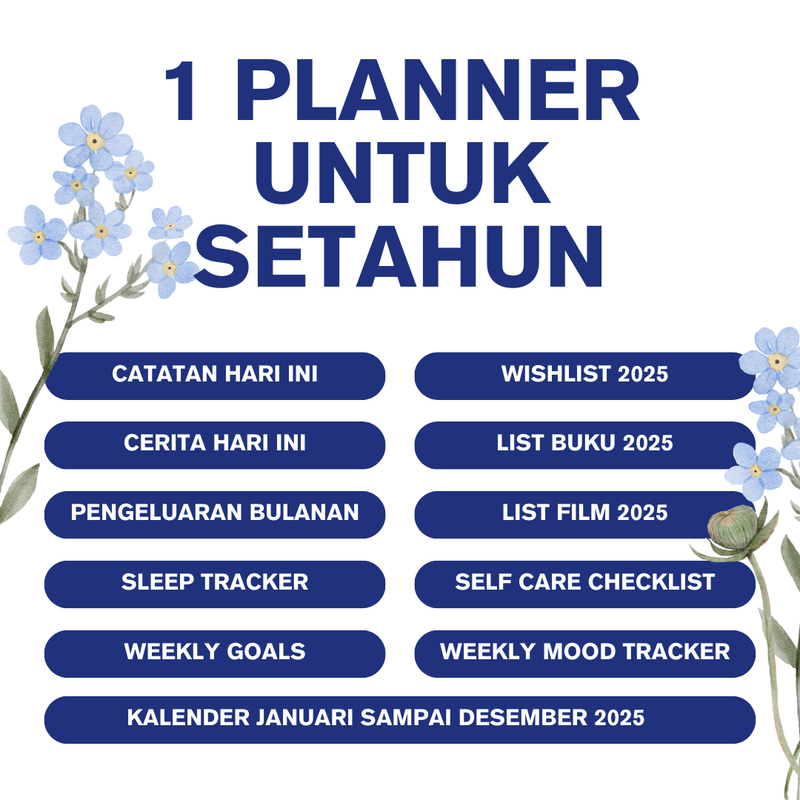 Highlight image for 1 Planner untuk Setahun: Blue Fairy Theme (23 pages)