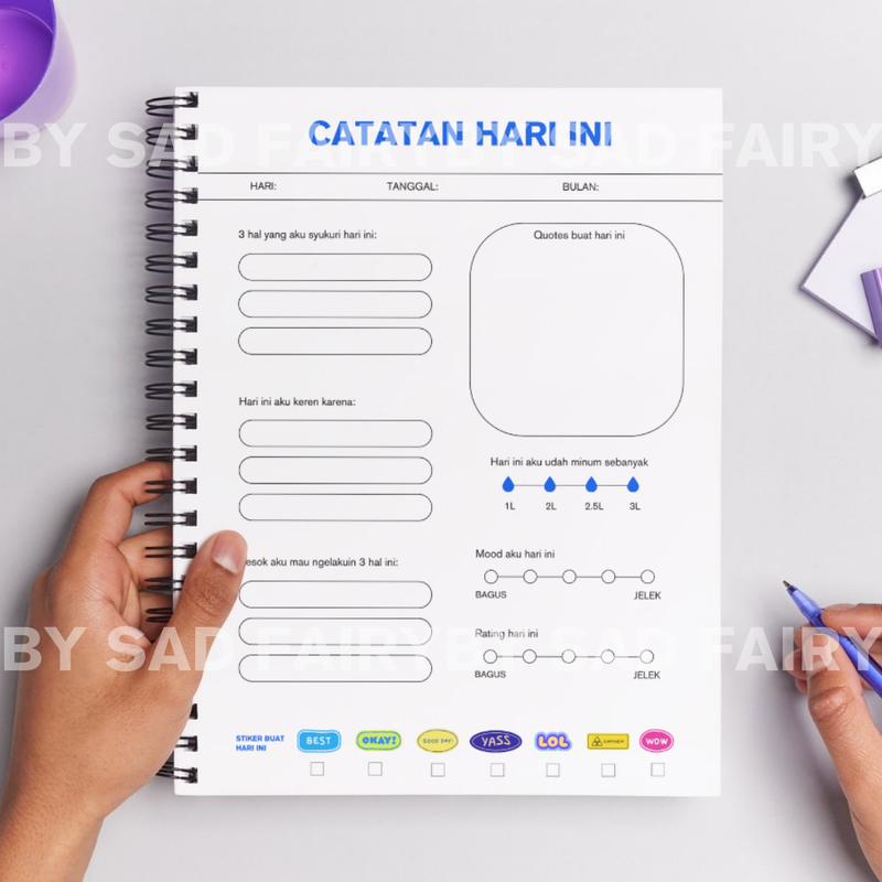 Highlight image for 1 Planner untuk Setahun: Blue Fairy Theme (23 pages)