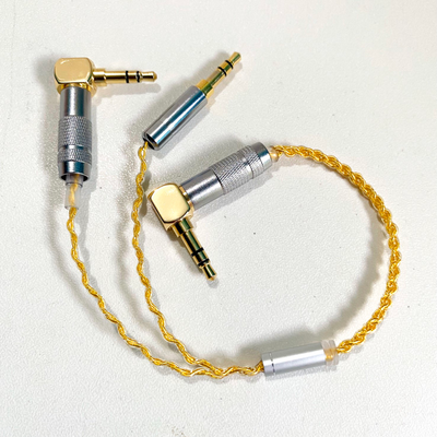 image for Stereo to Double Mono 3.5mm Audio Splitter Cable For Kamera, External Mic & Wireless Mic button