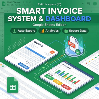 image for Invoice System & Dashboard with PDF Export button