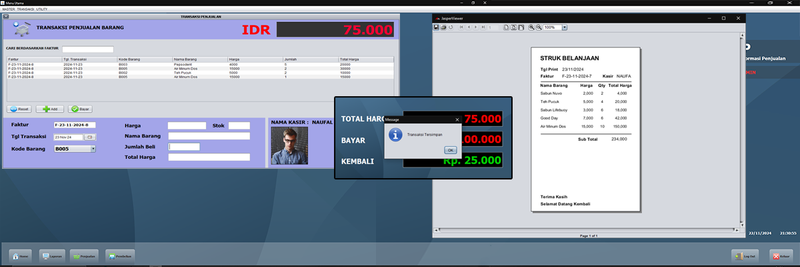 Highlight image 1 for Source Code - Sistem Informasi Penjualan (POS / Kasir) Berbasis Desktop