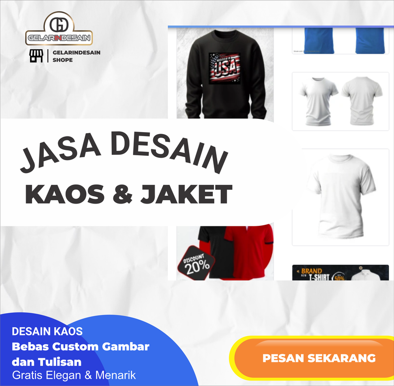 Highlight image for Jasa Desain Kaos Dan Jaket GelarInDesain