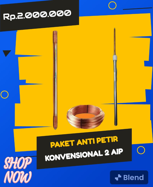 Image for 1. Paket Promo Penangkal Petir Konvensional 2Aip 👇