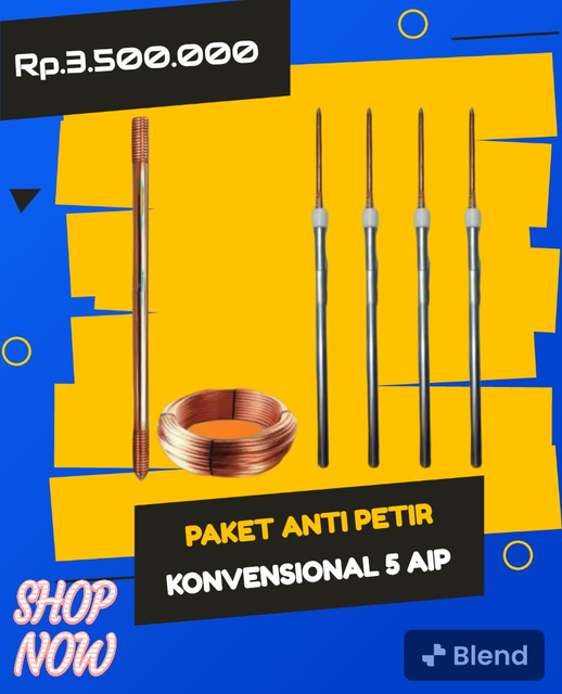 Image for 4. Paket Promo Penangkal Petir Konvensional 5Aip 👇