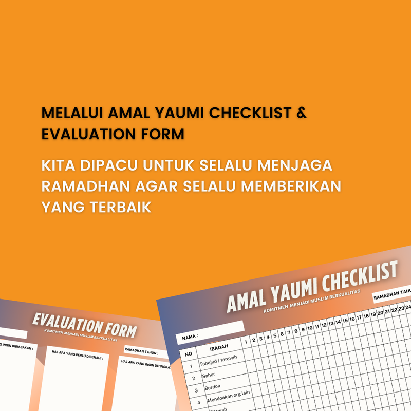Highlight image 2 for RAMADHAN KIT : AMAL YAUMI CHECKLIST & EVALUATION FORM