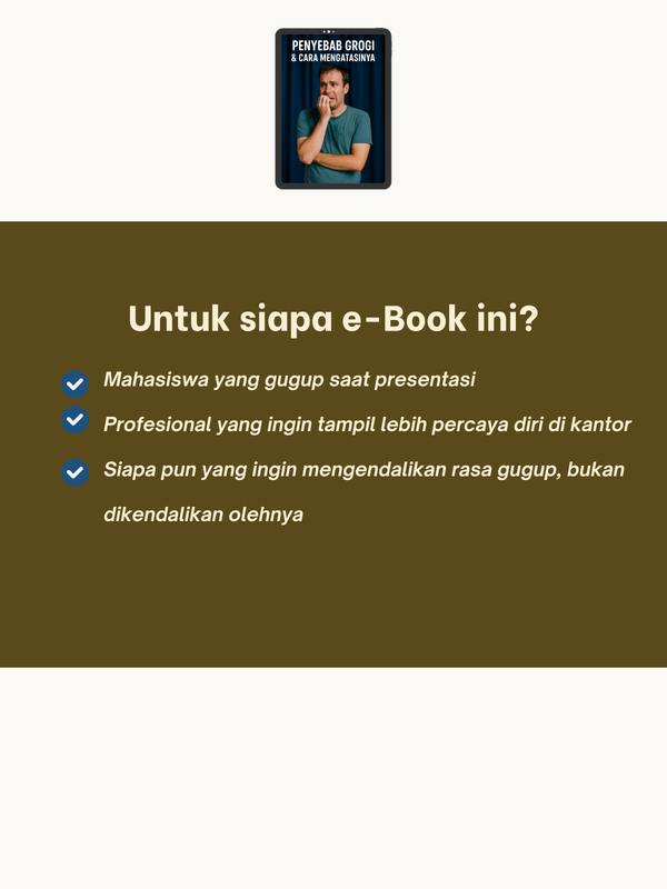 Highlight image for 📕 FREE eBook Eksklusif: Penyebab Grogi & Cara Mengatasinya