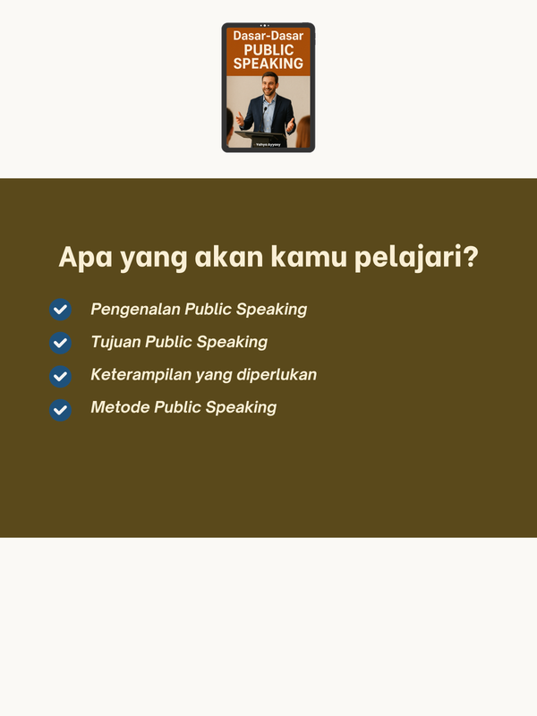 Highlight image for 🎤 eBook Eksklusif: Dasar-Dasar Public Speaking