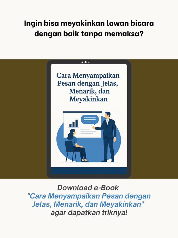 Highlight image for 🗣️ eBook Eksklusif: Cara Menyampaikan Pesan dengan Jelas, Menarik, dan Meyakinkan