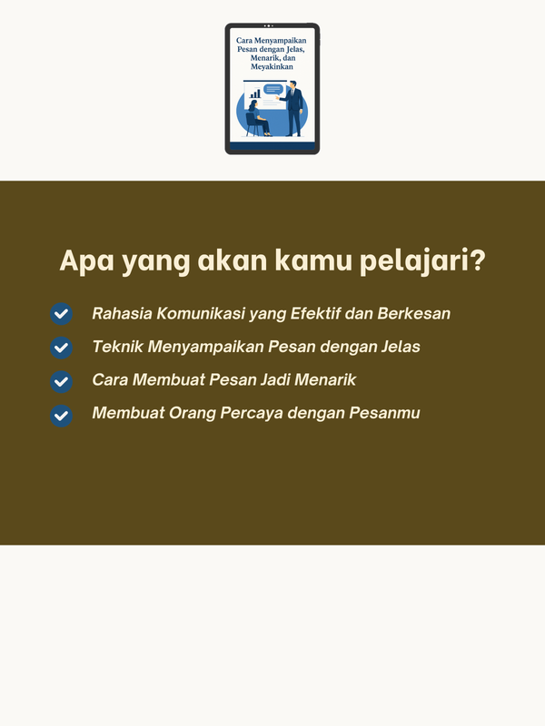 Highlight image for 🗣️ eBook Eksklusif: Cara Menyampaikan Pesan dengan Jelas, Menarik, dan Meyakinkan