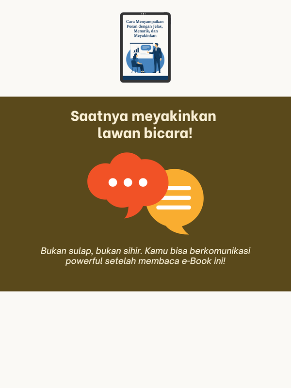 Highlight image for 🗣️ eBook Eksklusif: Cara Menyampaikan Pesan dengan Jelas, Menarik, dan Meyakinkan