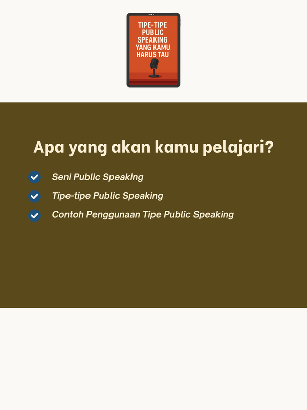 Highlight image for 🎙️ FREE eBook Eksklusif: Tipe-Tipe Public Speaking yang Harus Kamu Tau