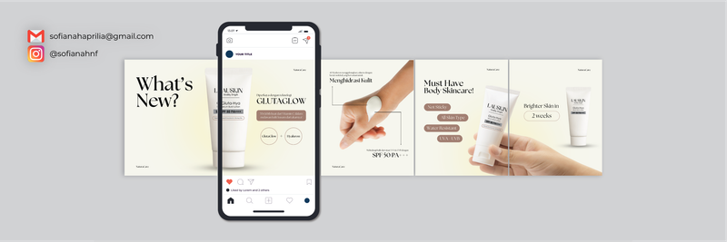 Highlight image for CANVA Simple Instagram Feed Carousel (Skincare Product Brand) (1)