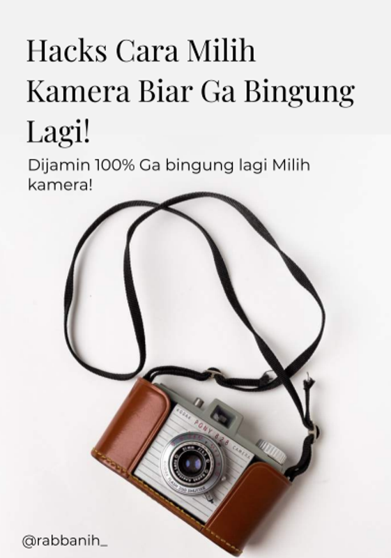 Highlight image for Ebook - Hacks Cara Milih Kamera Biar Ga Bingung Lagi!