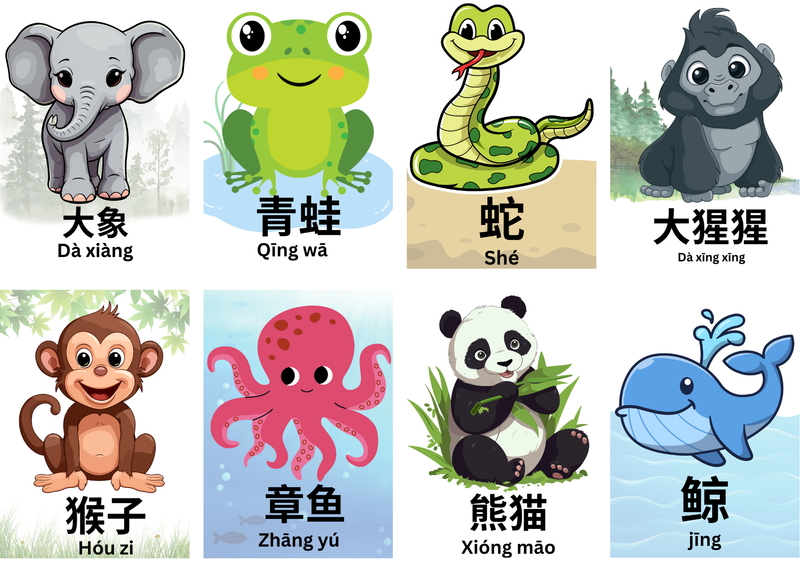 Highlight image 2 for Flashcard Hewan dalam Bahasa Mandarin