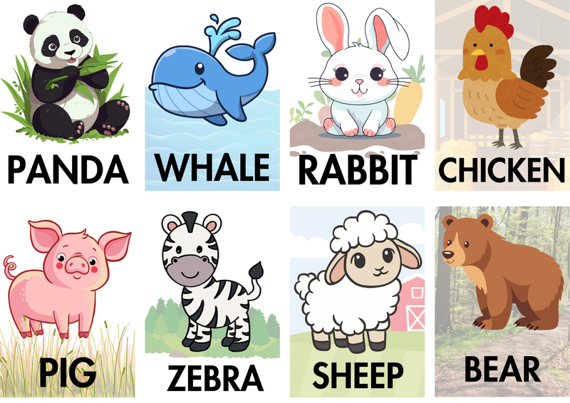 Highlight image 2 for Flashcard Hewan dalam Bahasa Inggris 