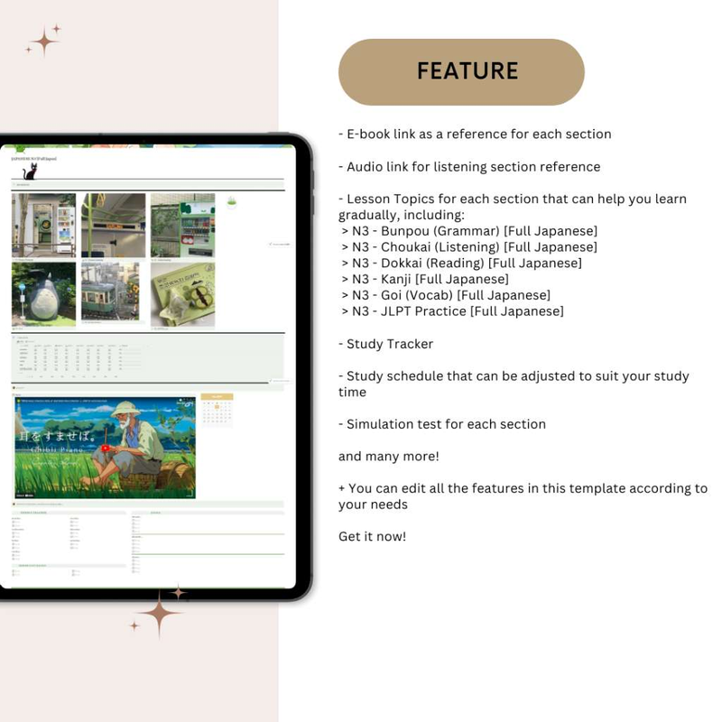 N3 Study Planner Japanese | Clicky