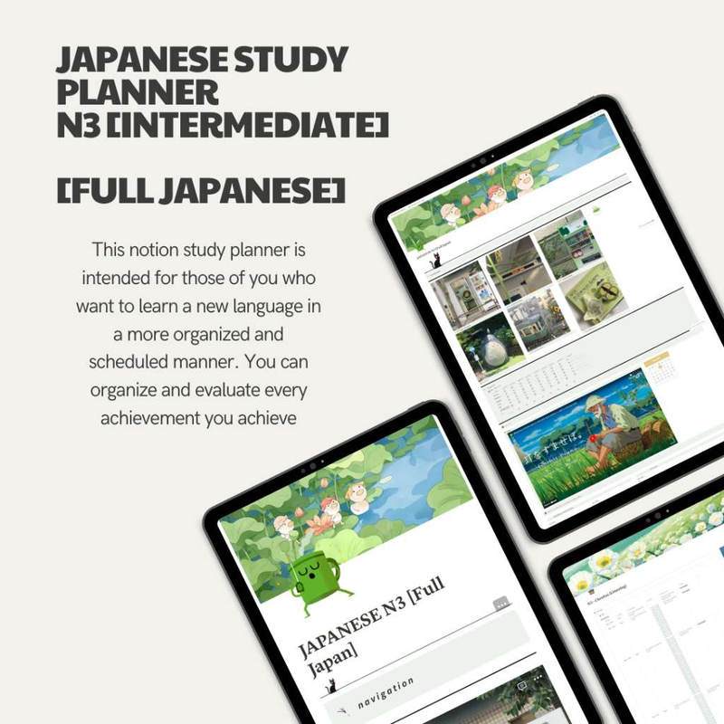 N3 Study Planner Japanese | Clicky