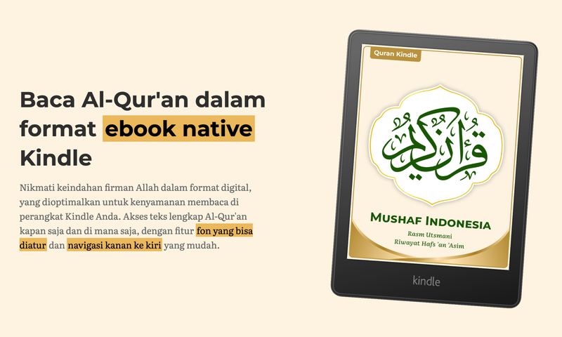 Highlight image for Quran Kindle Paket Komplit (Mushaf Madinah & Indonesia)