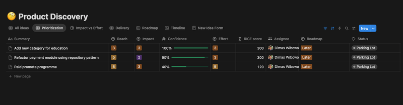 Highlight image for Product Engineering Roadmap | Product Discovery | Notion Template