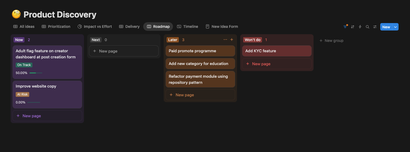 Highlight image for Product Engineering Roadmap | Product Discovery | Notion Template