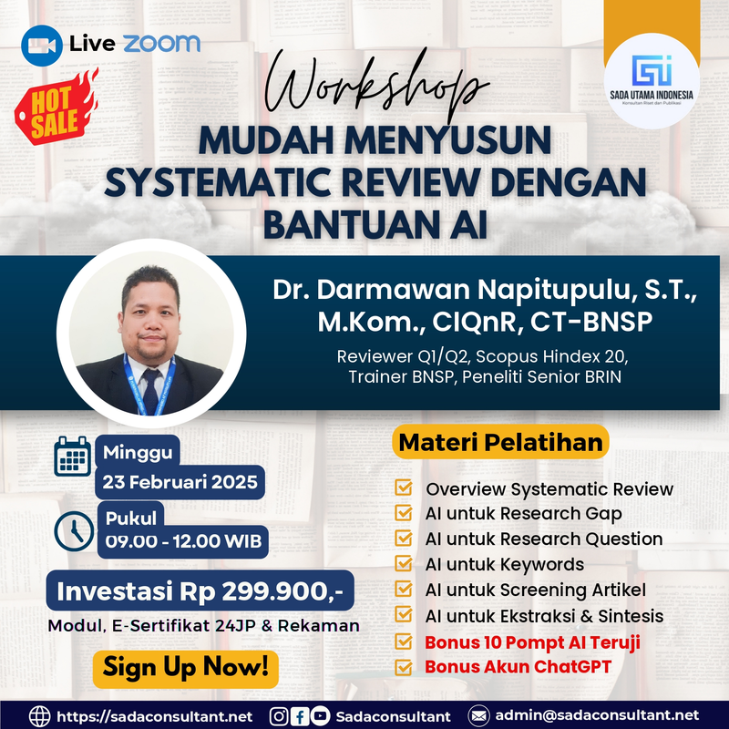 Highlight image 1 for Workshop Mudah Menyusun Systematic Literature Review (SLR) dengan Bantuan AI