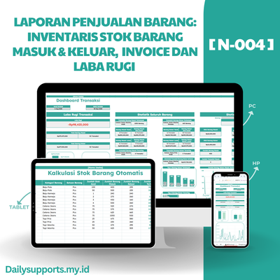 image for [N-004] Laporan Penjualan Barang: Inventaris Stok Barang Masuk & Keluar,  Invoice, dan Laba Rugi Otomatis button
