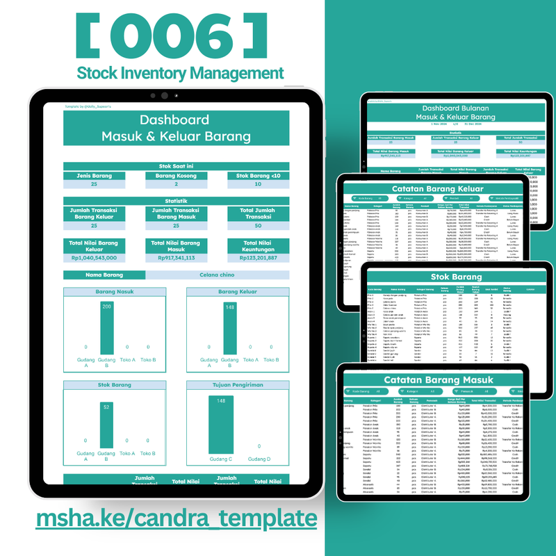 Highlight image for PAKET LENGKAP - DAPAT SEMUA GOOGLE SHEETS & EXCEL TEMPLATE by @Daily_Supports