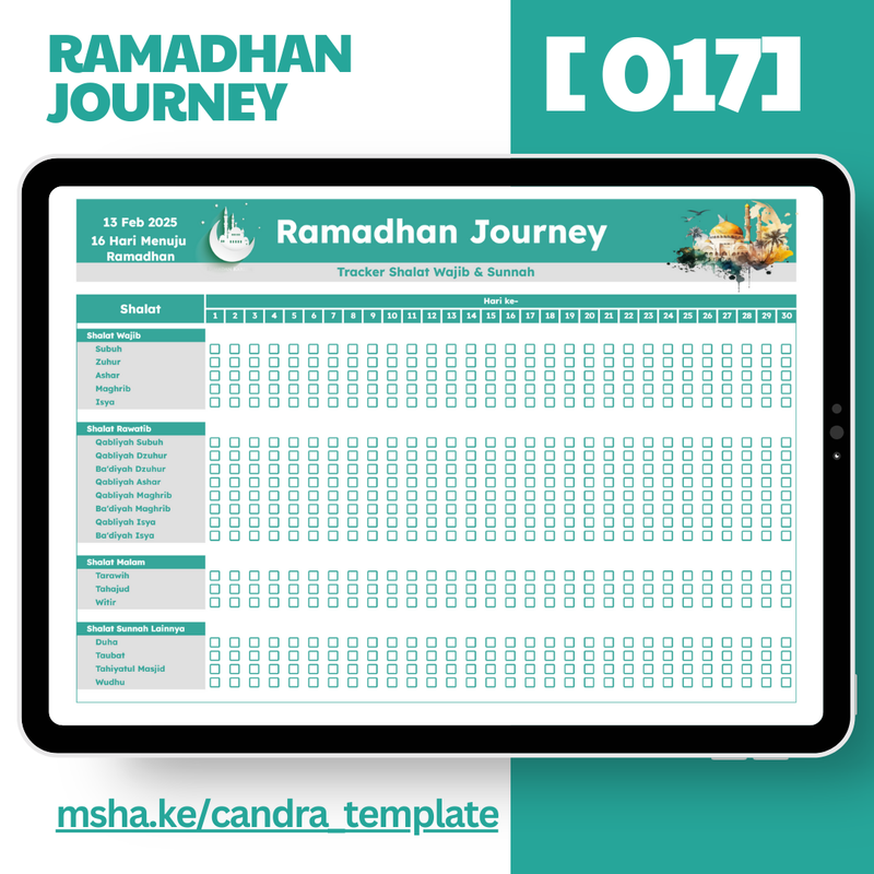 Highlight image 3 for [017] Ramadhan Journey - Google Sheets Template by @Daily_Supports