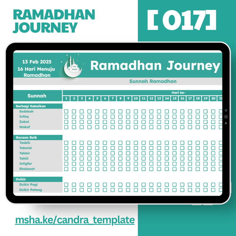 Highlight image 4 for [017] Ramadhan Journey - Google Sheets Template by @Daily_Supports