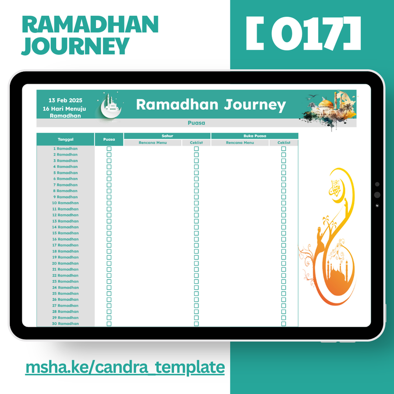 Highlight image 5 for [017] Ramadhan Journey - Google Sheets Template by @Daily_Supports