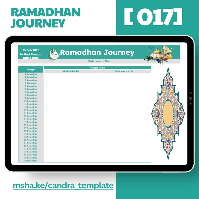 Highlight image 7 for [017] Ramadhan Journey - Google Sheets Template by @Daily_Supports