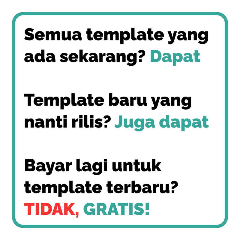 Highlight image for PAKET LENGKAP - DAPAT SEMUA GOOGLE SHEETS TEMPLATES by @Daily_Supports