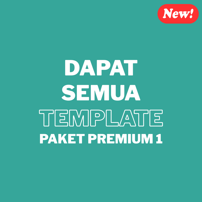 Highlight image for PAKET PREMIUM 1 - DAPAT SEMUA GOOGLE SHEETS TEMPLATES by @Daily_Supports