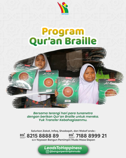 image for Donasi Qur'an Braille untuk Tuna Netra button