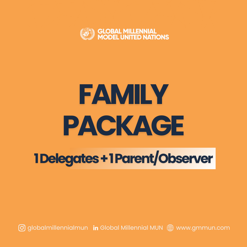 Highlight image for [FAMILY PACKAGE] Global Millennial MUN (1 Delegates + 1 Parent/observer) - Full Accomodation