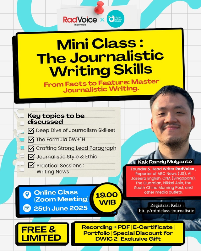 Highlight image for Mini Class : The Journalistic Writing Skills
