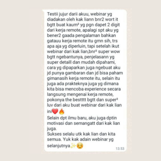 Kata mereka yang udah join webinarnya.., image 1