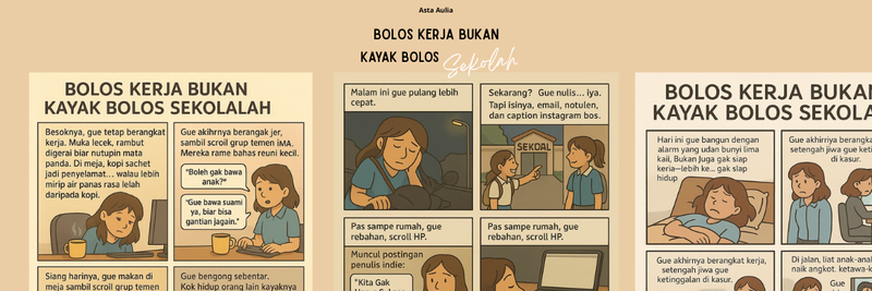 Highlight image for Teaser | Comic : BOLOS KERJA BUKAN KAYAK BOLOS SEKOLAH